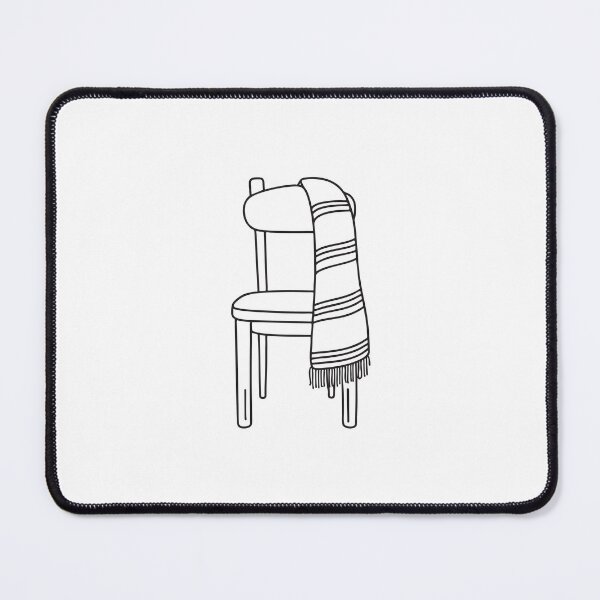Item preview, A varsity scarf draped over the back of a chair in doodle drawing designed and sold by rasagamastore.