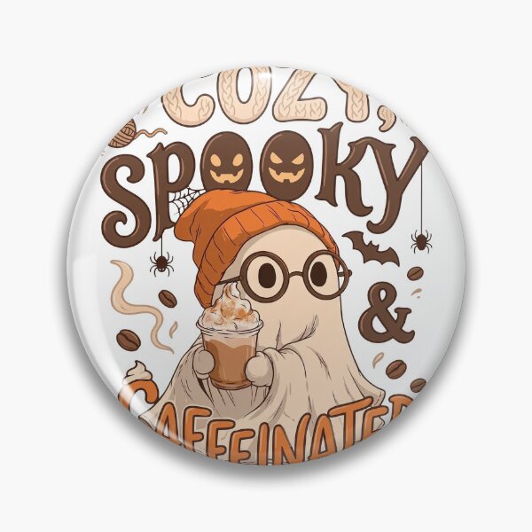 Item preview, Cozy Spooky Ghost with Coffee designed and sold by NadinArtStudio.
