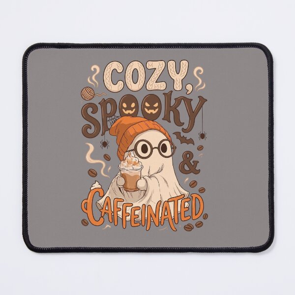 Item preview, Cozy Spooky Ghost with Coffee designed and sold by NadinArtStudio.