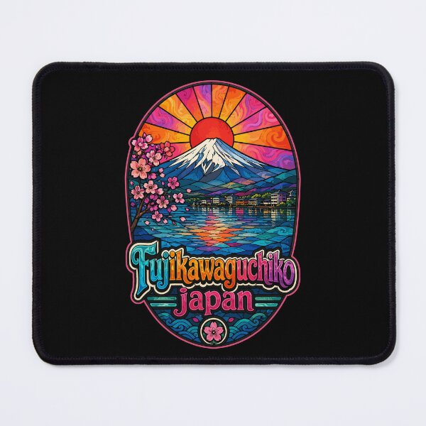 Item preview, Fujikawaguchiko Japan Mt Fuji Stained Glass Travel designed and sold by TomFrontierArt.