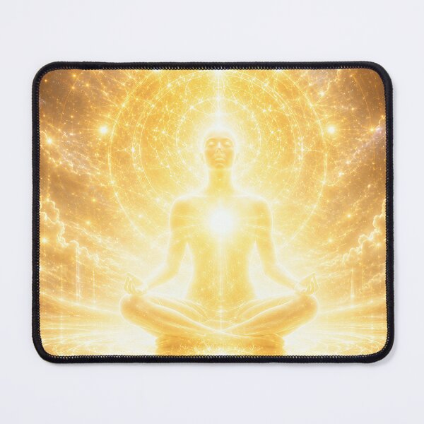 Item preview, Golden Light Consciousness – Divine Cosmic Meditation Art designed and sold by CosmixT.