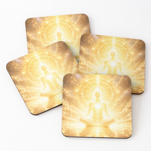 Item preview, Golden Light Consciousness – Divine Cosmic Meditation Art designed and sold by CosmixT.