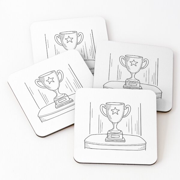 Item preview, A varsity trophy placed on a table in the hallway in sketch style designed and sold by rasagamastore.