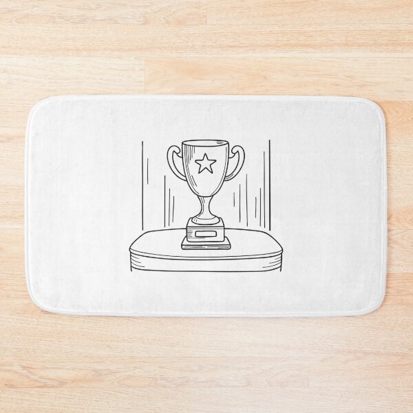 Item preview, A varsity trophy placed on a table in the hallway in sketch style designed and sold by rasagamastore.