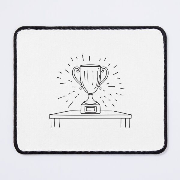 Item preview, A varsity award trophy on a hallway table in doodle drawing designed and sold by rasagamastore.