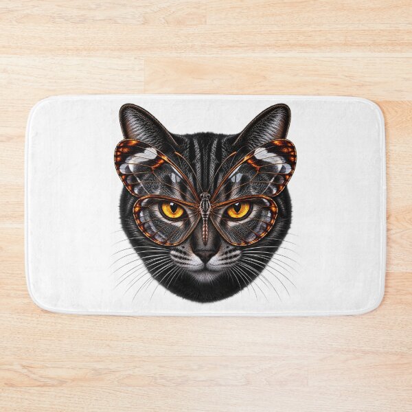 Item preview, Glasswing Butterfly Cat With Golden Eyes designed and sold by Kimberly Palmer.