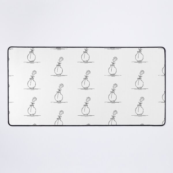 Item preview, A vase containing a single plant stem in doodle sketch designed and sold by rasagamastore.