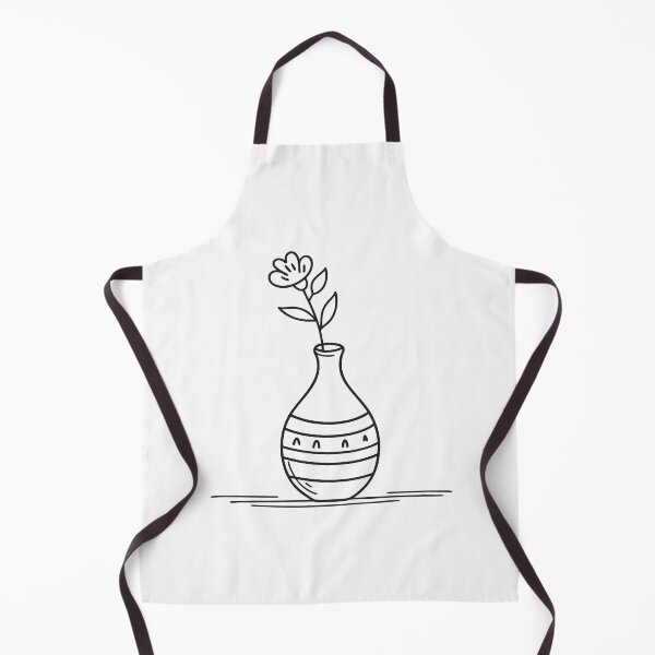 Item preview, A vase with a lone flower stem in hand drawn style designed and sold by rasagamastore.
