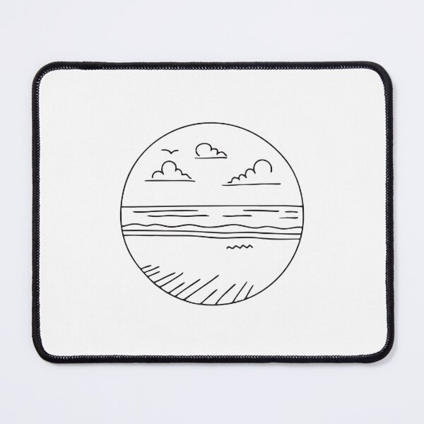 Item preview, A vast beach with soft sand in doodle drawing designed and sold by rasagamastore.