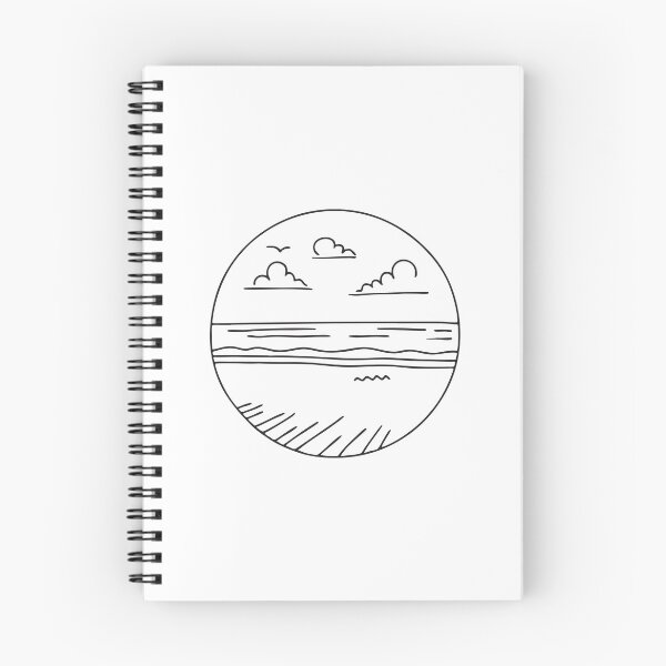 Item preview, A vast beach with soft sand in doodle drawing designed and sold by rasagamastore.