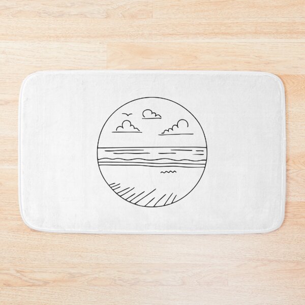 Item preview, A vast beach with soft sand in doodle drawing designed and sold by rasagamastore.