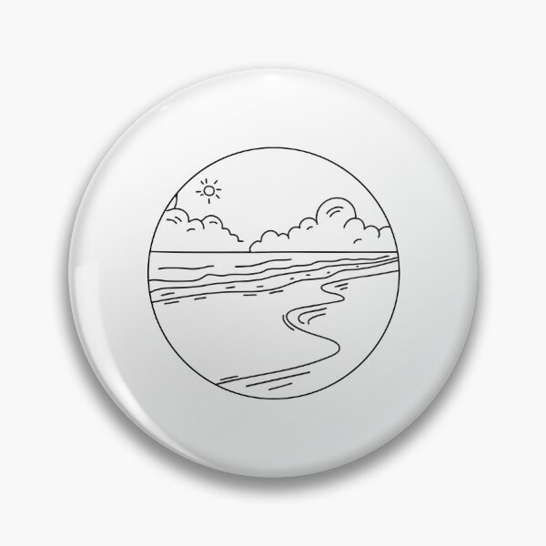 Item preview, A wide sandy beach in simple sketch style designed and sold by rasagamastore.