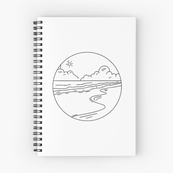 Item preview, A wide sandy beach in simple sketch style designed and sold by rasagamastore.