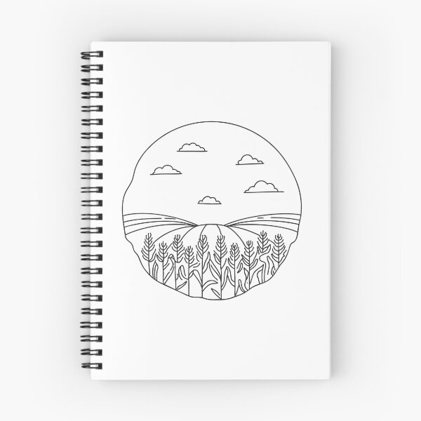 Item preview, A vast cornfield under a clear sky in doodle sketch designed and sold by rasagamastore.