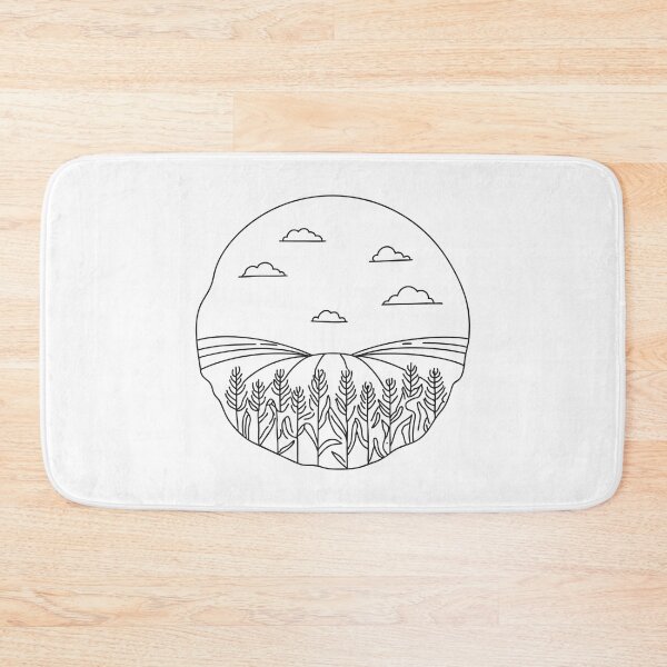 Item preview, A vast cornfield under a clear sky in doodle sketch designed and sold by rasagamastore.