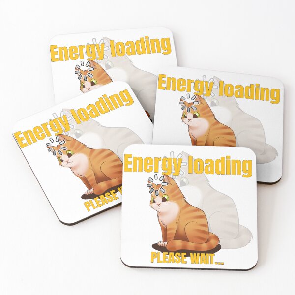 Item preview, Cat Energy loading, please wait designed and sold by PoddighiArt.