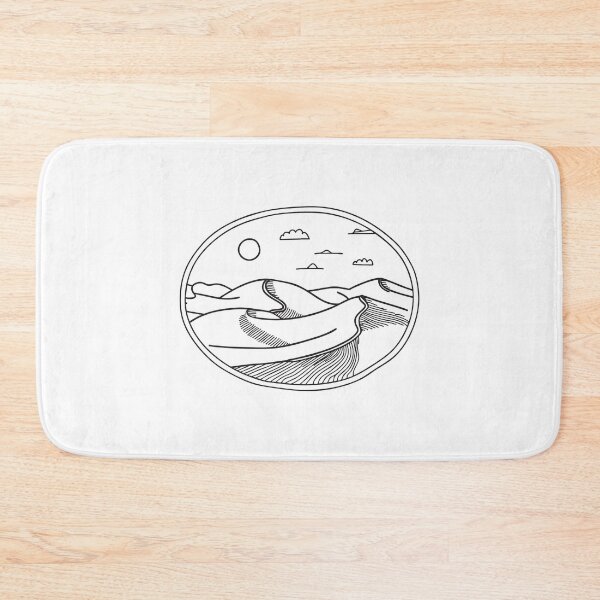 Item preview, A vast desert with scattered dunes in doodle drawing designed and sold by rasagamastore.
