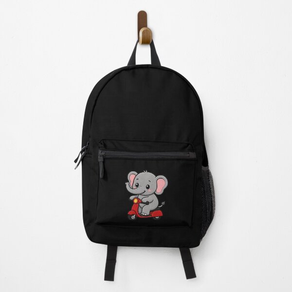 Item preview, Cute Elephant Riding Red Scooter Kawaii Embroidery Patch designed and sold by ColorSplash123.