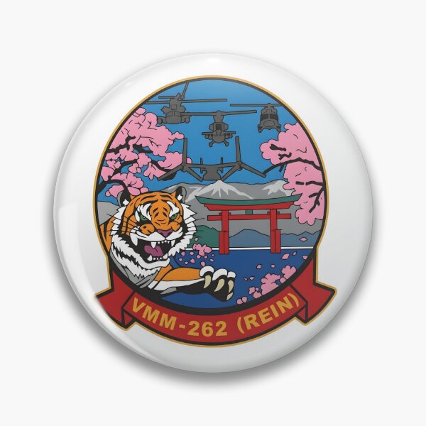 Artikelvorschau, USMC VMM-262 Verstärkter Abzeichen der Flying Tigers aus Okinawa entworfen und verkauft von CharlieDesings.