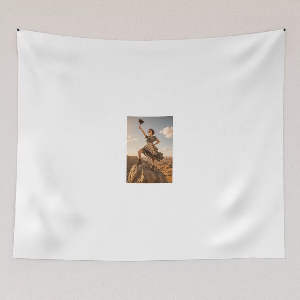 Item preview, Woman with Feather Duster atop a Boulder designed and sold by CathryneDelamort.