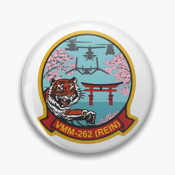 Artikelvorschau, USMC VMM-262 Verstärkter Flying Tigers Goldrand-Aufnäher entworfen und verkauft von CharlieDesings.