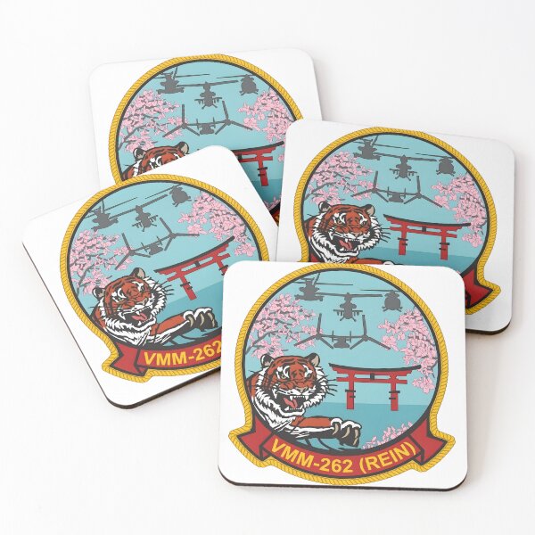 Item preview, USMC VMM-262 Reinforced Flying Tigers Gold Border Patch designed and sold by CharlieDesings.