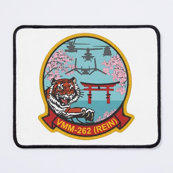 Item preview, USMC VMM-262 Reinforced Flying Tigers Gold Border Patch designed and sold by CharlieDesings.