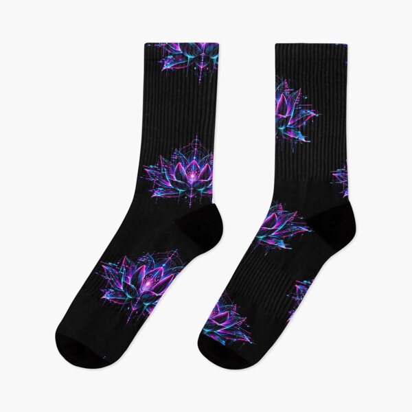 Item preview, Glitch Lotus – Neon Cyber Occult Flower Art designed and sold by JupiterGlitchEmpire.