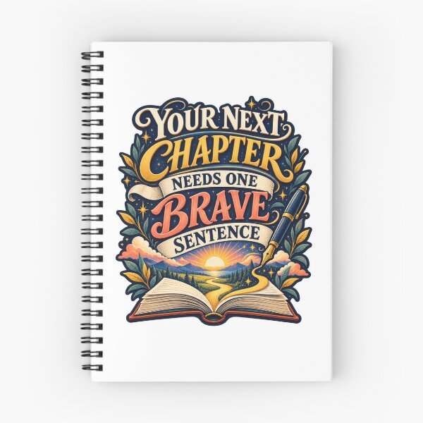 Item preview, Your Next Chapter Needs One Brave Sentence designed and sold by Mosslume Studio.