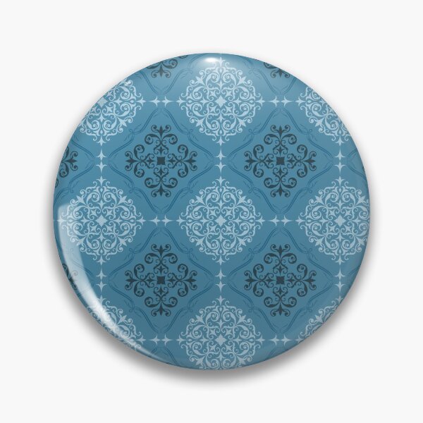 Item preview, Blue Damask Seamless Pattern with Vintage Ornamental Flourishes designed and sold by PowerAntShop.