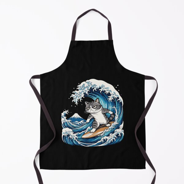 Item preview, Stern Surfing Cat Riding an Ocean Wave designed and sold by w1ckerman.