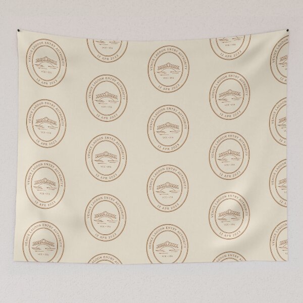 Item preview, Venice Mid‑Century Passport Stamp Retro Travel Sticker designed and sold by stickercuffs.