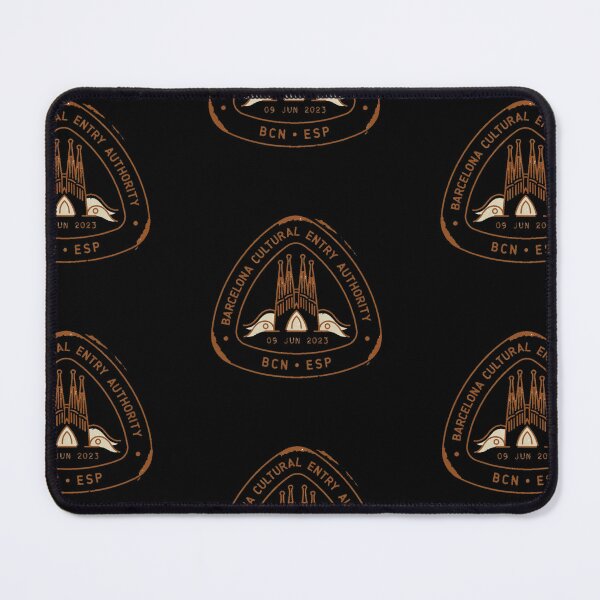 Item preview, Barcelona Mid‑Century Passport Stamp Retro Travel Sticker designed and sold by stickercuffs.