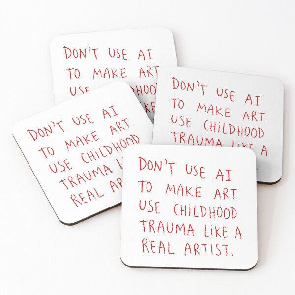 Item preview, Don’t Use AI to Make Art Use Childhood Trauma Funny Artist designed and sold by Mind-Drift.