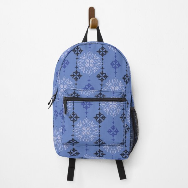 Item preview, Blue Damask Seamless Pattern with Vertical Floral Motifs designed and sold by PowerAntShop.