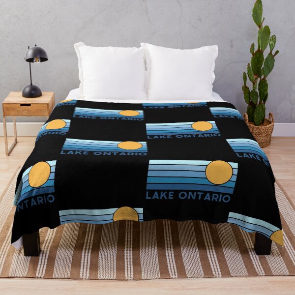 Item preview, Lake Ontario Sunset Great Lakes Vintage Travel Design designed and sold by Glow-Paw-Studio.
