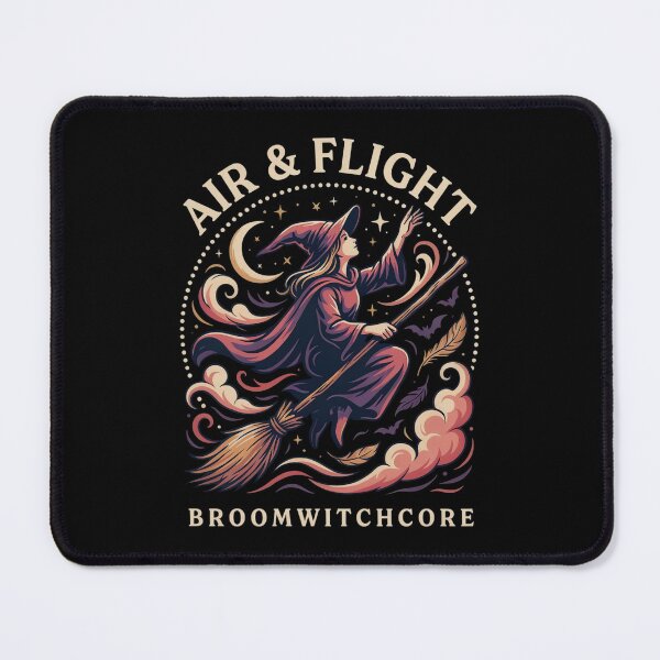 Item preview, Flying Witch T-Shirt | Broomstick Crescent Moon Halloween Graphic Tee v2 designed and sold by DarylWelsh2024.