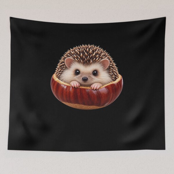 Item preview, Hedgehog Nestled in a Chestnut designed and sold by elderberry.