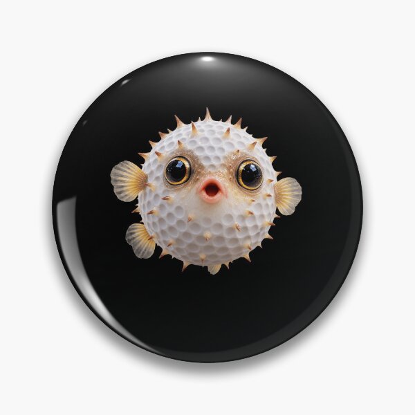 Item preview, Funny Golf Ball Pufferfish Art designed and sold by elderberry.