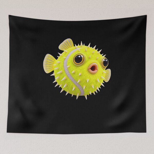 Item preview, Pufferfish Tennis Ball Hybrid designed and sold by elderberry.