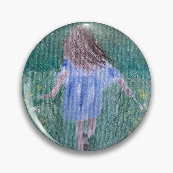 Item preview, Childhood in summer - girl in a flower meadow, art designed and sold by tevahart.