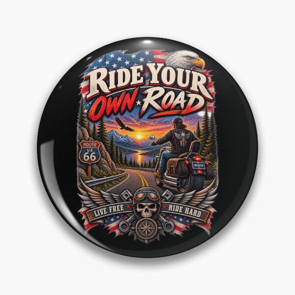 Item preview, Ride Your Own Road - Vintage Biker Americana Motorcycle T-Shirt designed and sold by DomKo10.