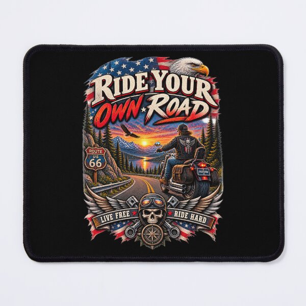 Item preview, Ride Your Own Road - Vintage Biker Americana Motorcycle T-Shirt designed and sold by DomKo10.