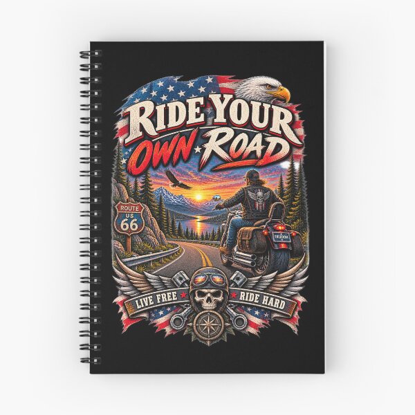 Item preview, Ride Your Own Road - Vintage Biker Americana Motorcycle T-Shirt designed and sold by DomKo10.