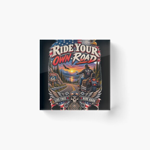 Item preview, Ride Your Own Road - Vintage Biker Americana Motorcycle T-Shirt designed and sold by DomKo10.