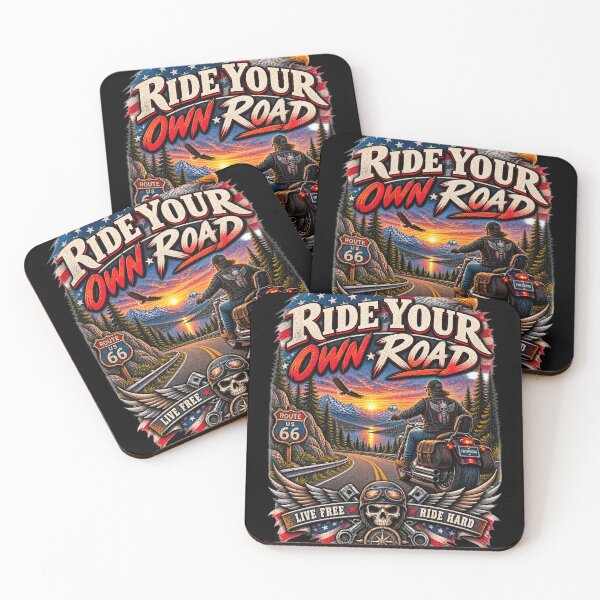 Item preview, Ride Your Own Road - Vintage Biker Americana Motorcycle T-Shirt designed and sold by DomKo10.