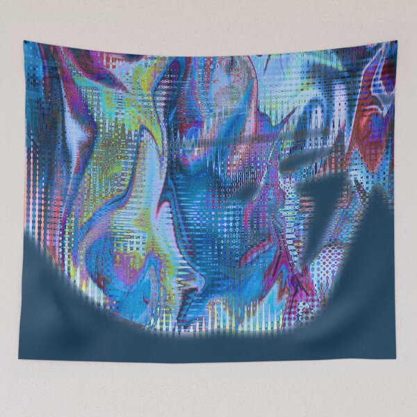 Item preview, Blue Glitch Art designed and sold by Swooncake Press.