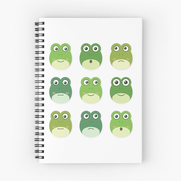 Item preview, Cute Frog Sticker Sheet | Kawaii Green Frogs Pack | Funny Froggy Face Stickers designed and sold by JLMWorks.