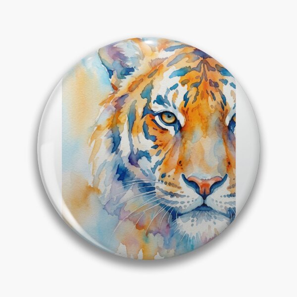 Item preview, Tiger Watercolor, Half Face designed and sold by caracatita75.