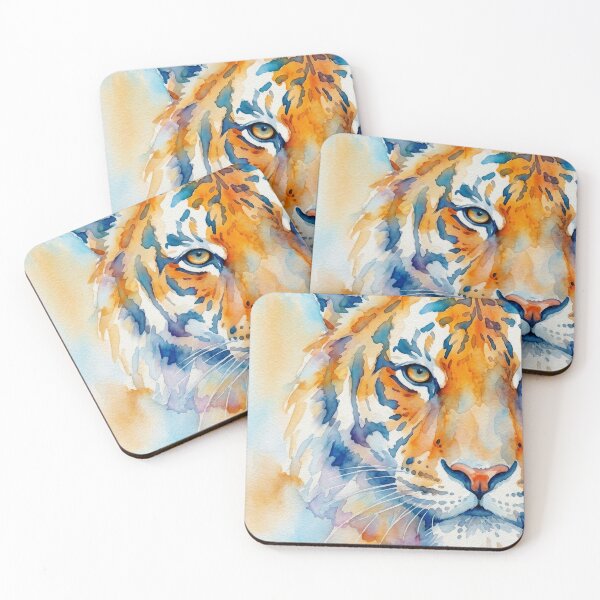 Item preview, Tiger Watercolor, Half Face designed and sold by caracatita75.
